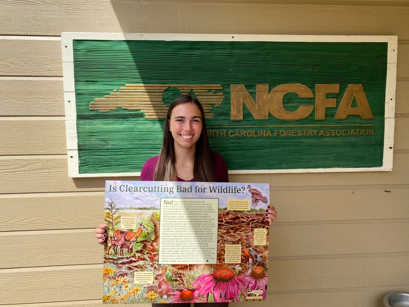 Abigail with finished poster