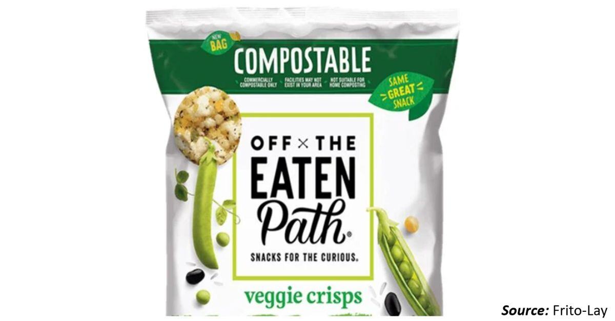 Image shows the packaging for Frito-Lay chips which is made from a biodegradable polymer