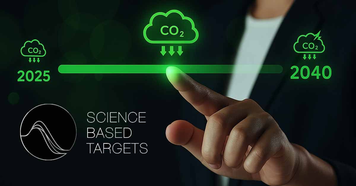 Finger pointing to CO2 emissions down with the help of Science Based Targets.
