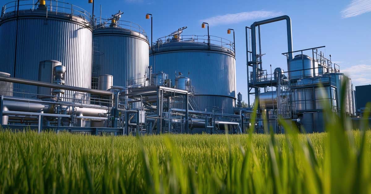 A biofuel production facility in the US.