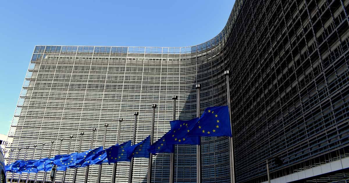 Exterior shot of the European Commission Building in Brussels.