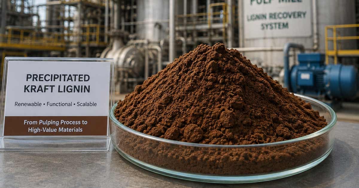 Dried kraft lignin powder.
