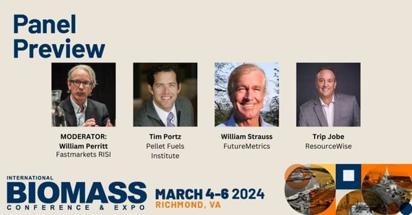 Panel preview from the International Biomass Conference & Expo, March 4-6 2024 in Richmond, Virginia.