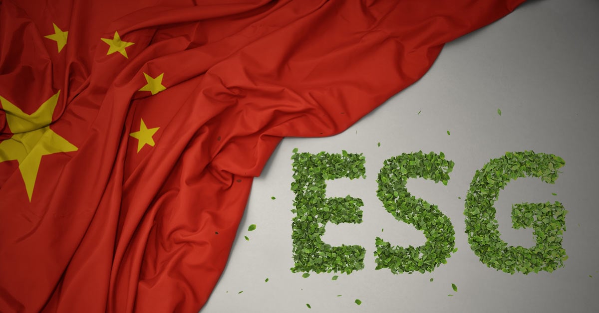 The Chinese flag with 