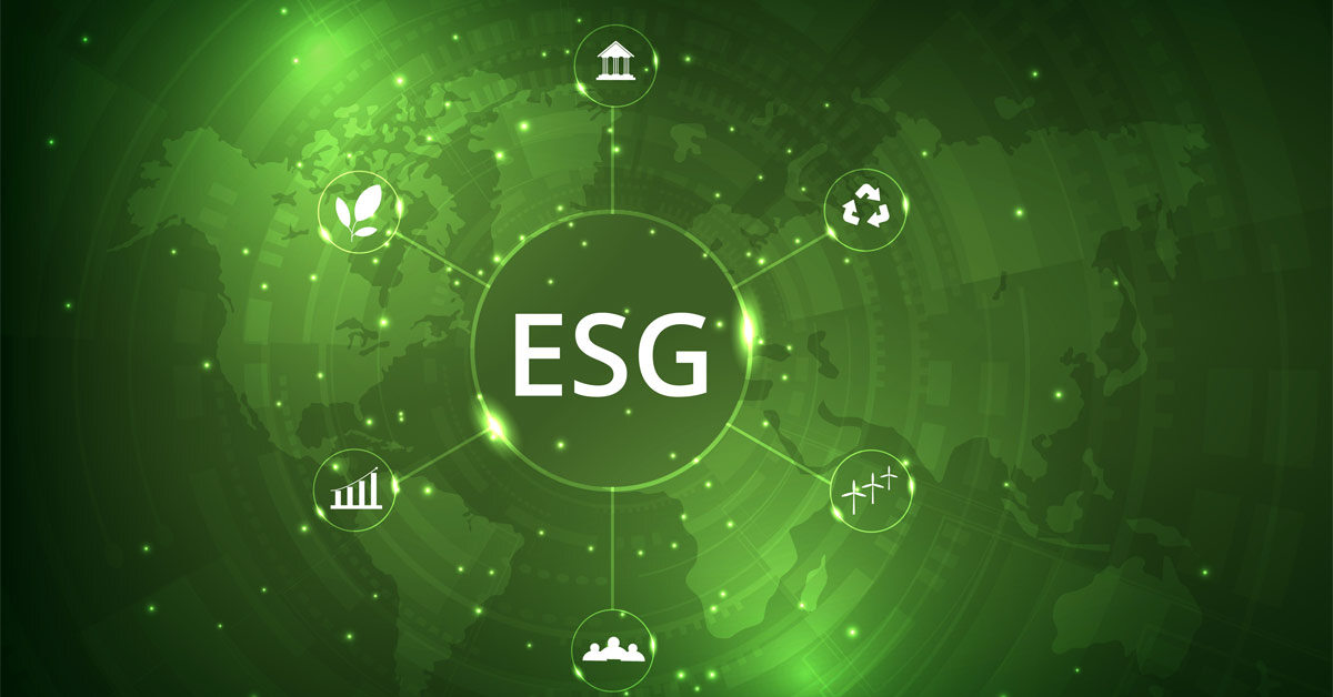 Green map background with the letters 