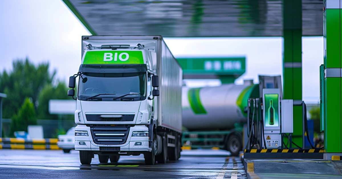A truck labeled with 