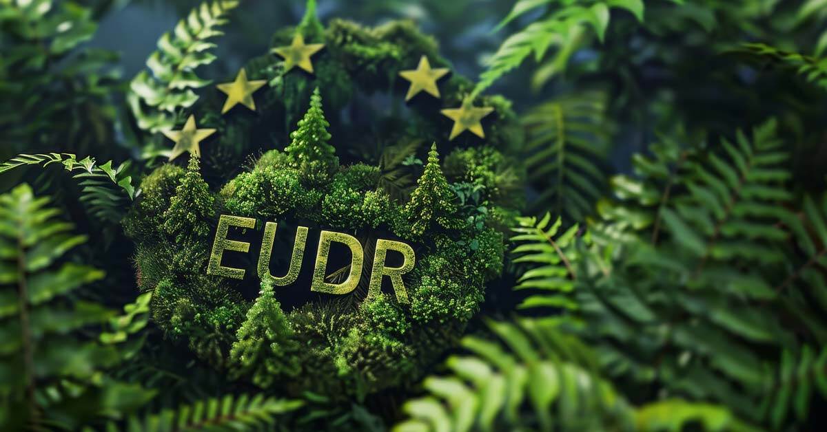 EUDR (European Union Deforestation Regulation) symbol with 
