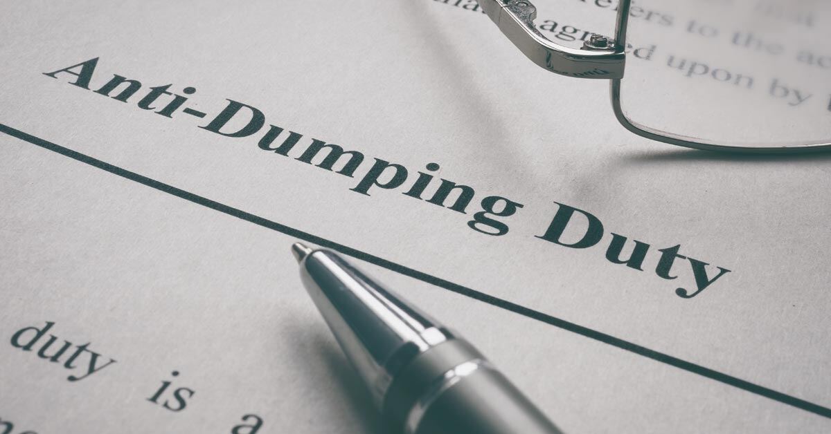 A document reading Anti-Dumping Duty that the EU has imposed against Chinese biodiesel imports.