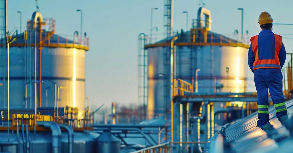 A carbon capture and storage facility.