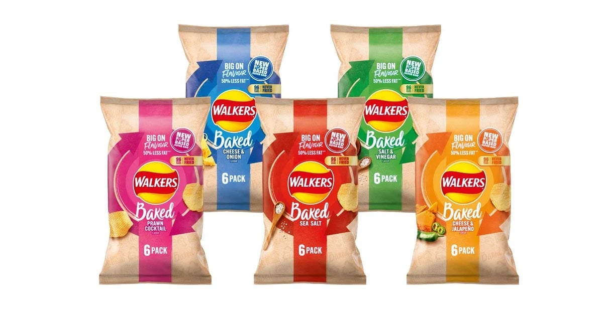 New Walker Baked Chips sustainable bags. 