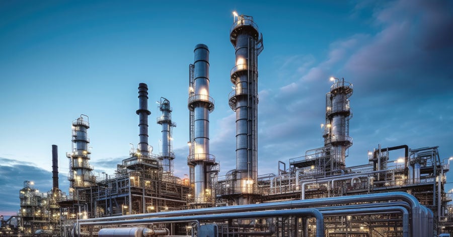 Chemical manufacturing plant. 