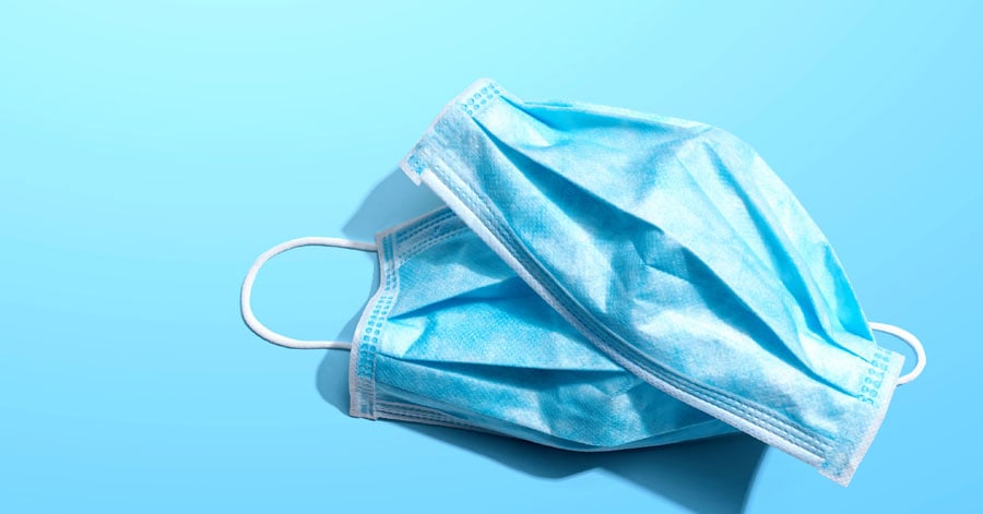 Facemask used to prevent the spread of COVID-19.
