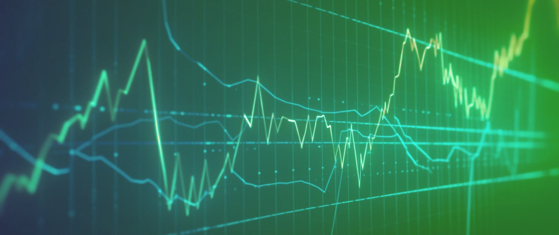 Graph indicating pulp and paper market forecasting. 