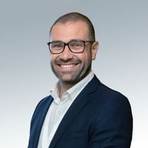 Head and shoulders photograph of Tecnon OrbiChem's global sales manager Matteo Baldi.