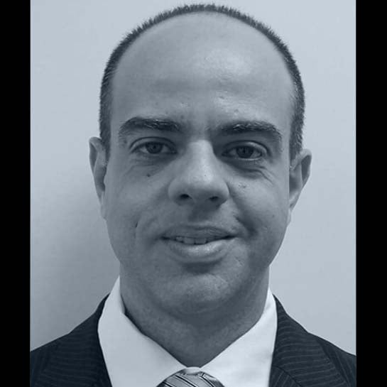 Marcello Collares, Vice President Latin America black and white headshot.