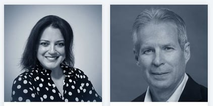 Headshot pictures of Ashley Rock and George West from Chemical Intelligence.