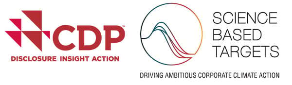 Logos of the Carbon Disclosure Project (CDP) and Science Based Targets (SBT)