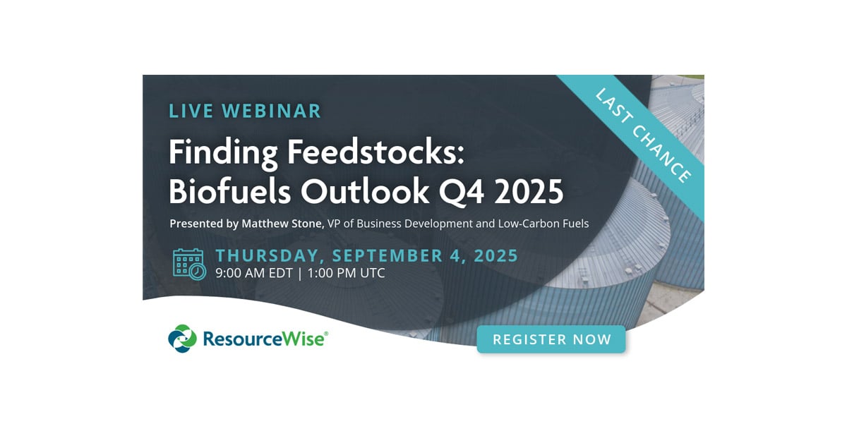 Webinar Spotlight: Finding Feedstocks: Biofuels Outlook Q4 2025