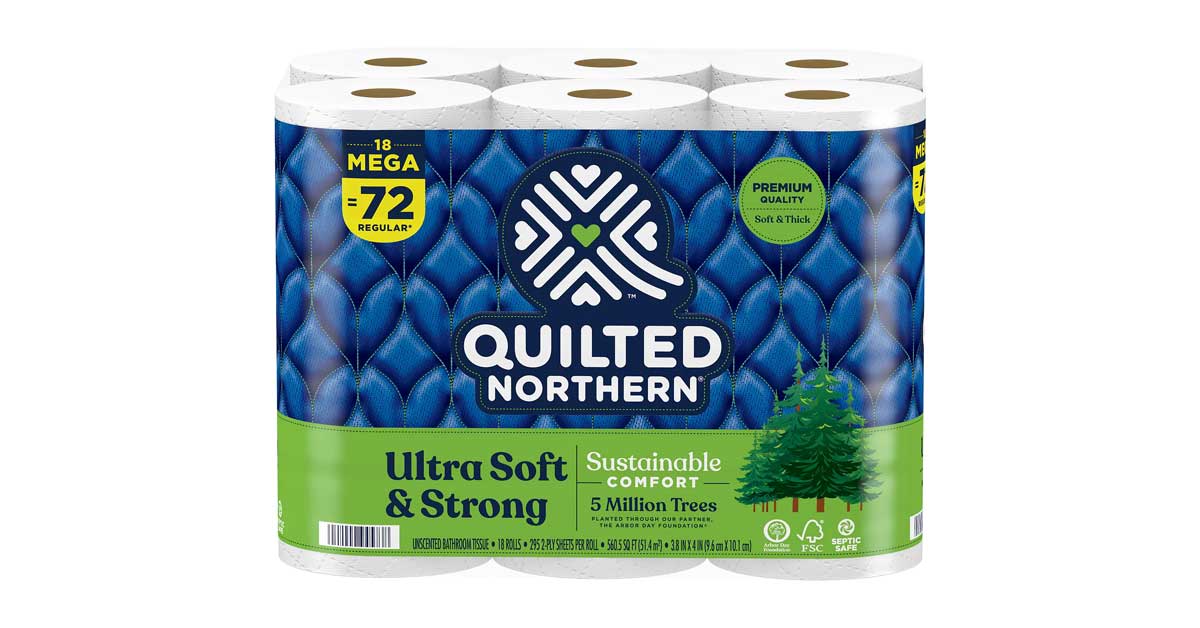 Quilted Northern sustainabilty packaging.