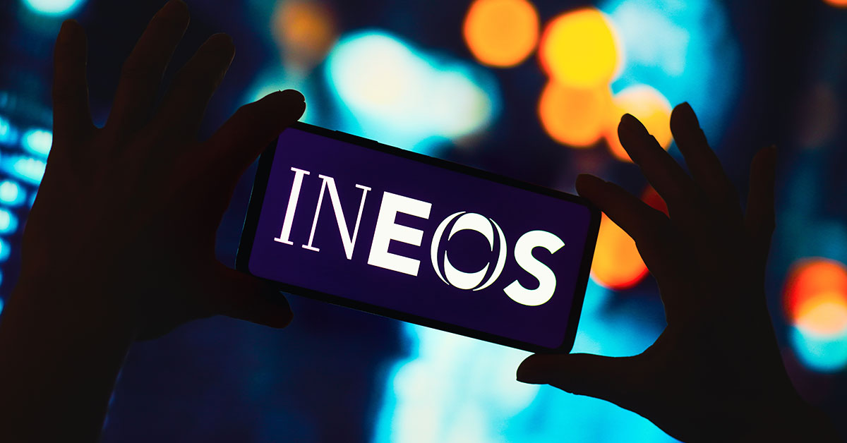 In this photo illustration the INEOS Group logo seen displayed on a smartphone.