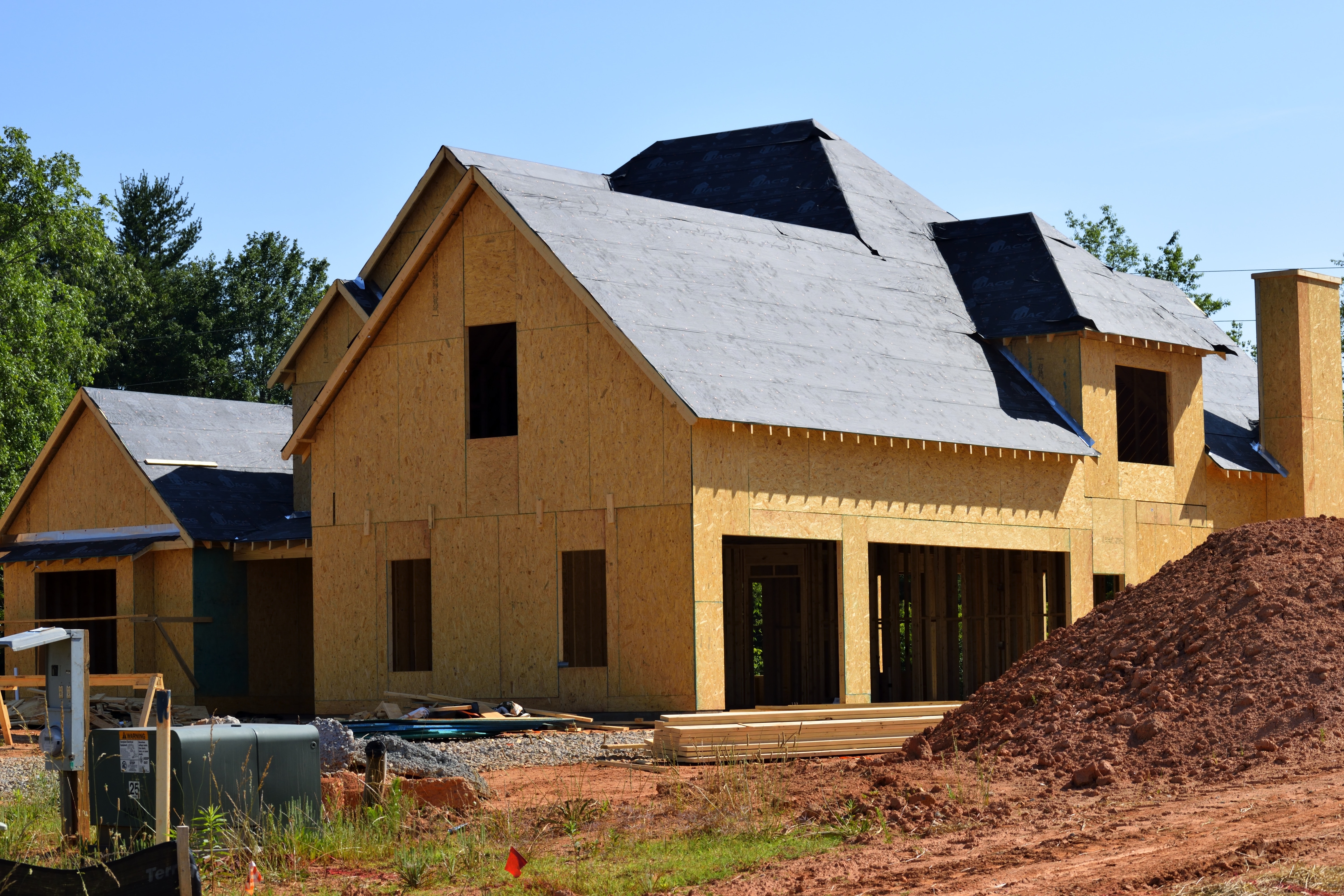 Construction project on a new house. 